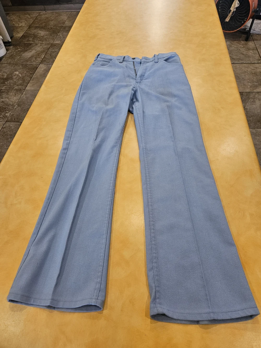 1970 Levi's Sta-Press Light Blue Men's Wide Leg Flare Pants